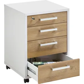 FMD CALVIA Rollcontainer 48 x 49,5 x 65,5 cm weiß