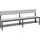 C+P Sitzbank mit Rückenlehne, Basic Plus, H796xB1960xT407mm, Gestell Schwarzgrau / Dekor Silbergrau (8062-310)