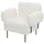 Mendler Lounge-Sessel HWC-L83b Bouclé 88 x 78 x 76 cm creme-weiß mit Fernbedienung