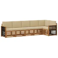 vidaXL Ecksofa Set 5 pcs Loungeset beige