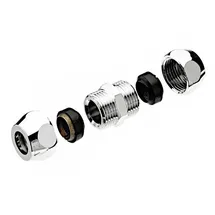 Schell Gerade-Doppel-Verschraubung DN 10, G 3/8 AGxG 3/8 AG, d 10mm, vc