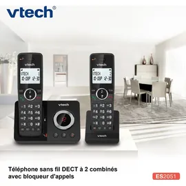 Vtech ES2051 Schnurlostelefon mit Anrufbeantworter und Blocker für Anrufe