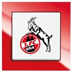 Busch-Jaeger 2000/6UJ/04 Fanschalter 1. FC Köln Aus- und Wechselschaltung 2CKA001012A2203 20006UJ04