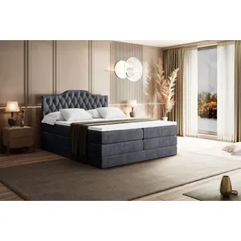 altdecor Boxspringbett VILA-1 KING - 160x200 - H3/H4 - Dunkelgrau