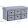 Relaxdays Truhenbank Grau 39 x 76 x 38 cm