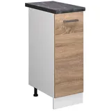 Vicco Apothekerschrank, Sonoma Eiche, Weiß, Holzwerkstoff, 2 Fächer, 1 Schubladen, Rechteckig, 30x81.6x60 cm, Küchen, Küchenmöbel, Küchenschränke, Apothekerschränke