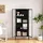 [en.casa] Vitrinenschrank Vinterhavn 180 x 80 x 35 cm Schwarz