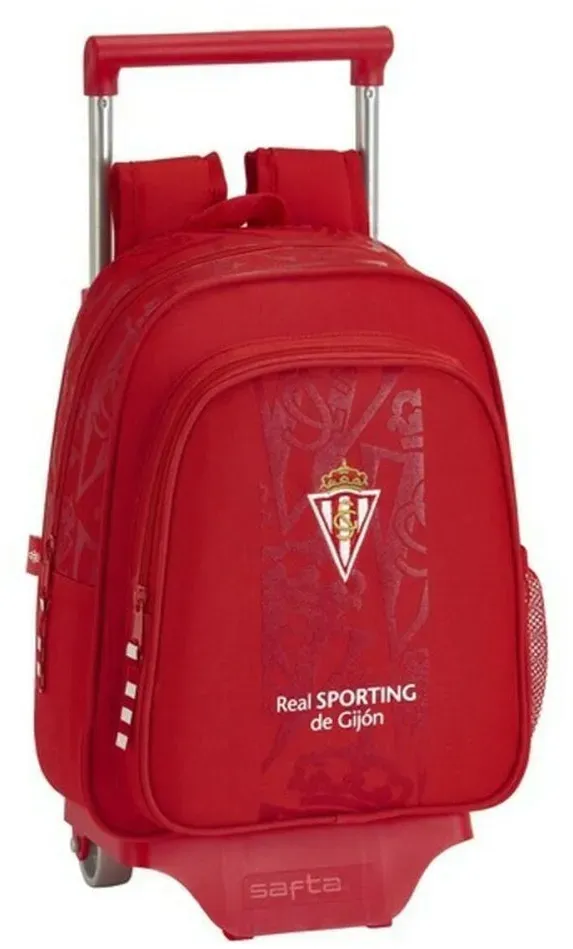 Schulrucksack mit Rädern 705 Real Sporting de Gijón Rot – Komfort und Flexibilität für die Schule!