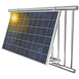 avoltik Solarmodul-Halterung Solarmodul Halterung Alu Aufständerung für Photovoltaik Winkel rund, (Balkonhalterung 1er oder 2er Set zur Auswahl, Balkonhalterung 1er oder 2er Set zur Auswahl, Farbe silber)