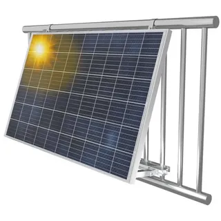avoltik Solarmodul-Halterung Solarmodul Halterung Alu Aufständerung für Photovoltaik Winkel rund, (Balkonhalterung 1er oder 2er Set zur Auswahl, Balkonhalterung 1er oder 2er Set zur Auswahl, Farbe silber)