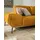 W.Schillig Ecksofa "run, Designsofa mit tollem Sitzkomfort, bequem, L-Form", gelb (brandy s37), B:319cm H:88cm T:178cm, Longlife Xtra-Leder Z73: Naturwalkleder der Luxusklasse aus den erlesensten Rohhäuten.