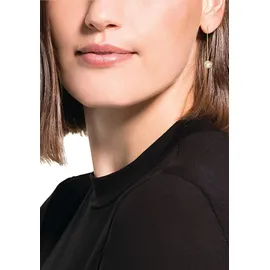 Amor Paar Ohrhänger AMOR "2013814", gold (goldfarben,weiß, kristallweiß), Ohrringe, Damen, Gelbgold 375, mit Zirkonia (synth.)