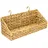 HMF Hängekorb geflochten aus Wasserhyazinthe Aufbewahrungskorb zum Aufhängen 15 x 40 x 15 cm beige