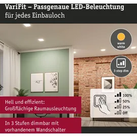Paulmann VariFit LED Einbaupanel Veluna 1 Stk. eckig 215x215mm 21W 3000K Satin