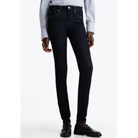 Tommy Hilfiger Skinny-fit-Jeans "HERITAGE COMO SKINNY RW", Damen, Gr. 27, Länge 32, blau (nos rinse), Denim/Jeans, Obermaterial: 95% Baumwolle, 4% Elastomultiester, 1% Elasthan, unifarben, skinny fit lang, Jeans, mit Tommy Hilfiger Logo-Badge