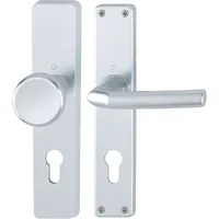 HOPPE Birmingham Langschildgarnitur Aluminium grau