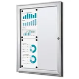 Showdown Displays Showdown® Displays Schaukasten S B1 grau 4x DIN A4 52,1 x 2,3 x 69,6 cm, 1 St.