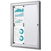 Showdown Displays Showdown® Displays Schaukasten S B1 grau 4x DIN A4 52,1 x 2,3 x 69,6 cm, 1 St.