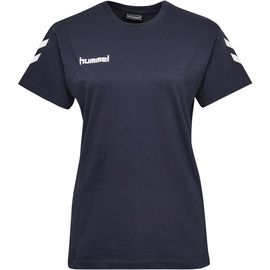 hummel GO Baumwoll T-Shirt Damen kurzarm marine XS