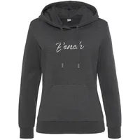 Bench. loungewear Kapuzensweatshirt Meliert Anthrazit 44/46