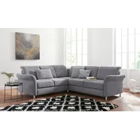 Ecksofa SIT & MORE "Darwin L-Form" Sofas Gr. B/H/T: 249cm x 83cm x 229cm, Luxus-Microfaser Euphoria, langer Schenkel rechts, ohne Kopfteilverstellung-ohne Bettfunktion-ohne Schubladenstauraum, grau inklusive Federkern, wahlweise mit Kopfteilverstellung, Bettfunktion