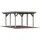 Einzel-Carport 360 x 512 cm Grau tauchgrundiert