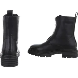 Ital-Design Damen Stiefeletten Plateaustiefeletten, 2380-, Kunstleder, Schwarz Gr. 36 - 36