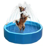 Splash Sprinkler Pool 120x30cm - Hundepool Abkühlung Erfrischung Hunde Spielzeug