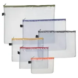 FolderSys Reißverschlussbeutel transparent/schwarz 0,15 mm,