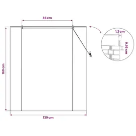 vidaXL Bambusrollo 130 x 160 cm Braun
