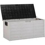 Beliani Auflagenbox aus Kunststoff 112 x 50 cm für Garten für Terrasse für Outdoor Kissenbox Locarno