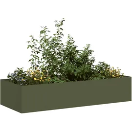 vidaXL Pflanzkübel 80 x 40 x 80 cm Olivgrün