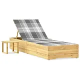 vidaXL Garten-Sonnenliege 68 x 75 x 75 cm Grau