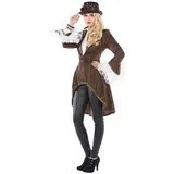 Mottoland Damen Kostüm Steampunk Western Mantel Karneval Fasching Gr.36