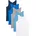Unterhemd BONPRIX Jungen Gr 164/170 Stk N-Gr dunkelblau azurblau kristallblau weiß Obermaterial 95 Baumwolle Elasthan Unterhemden Unterhemd Baumwolle Elasthan