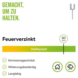 GAH Alberts U-Pfostenträger 71 x 200 mm Stahl feuerverzinkt