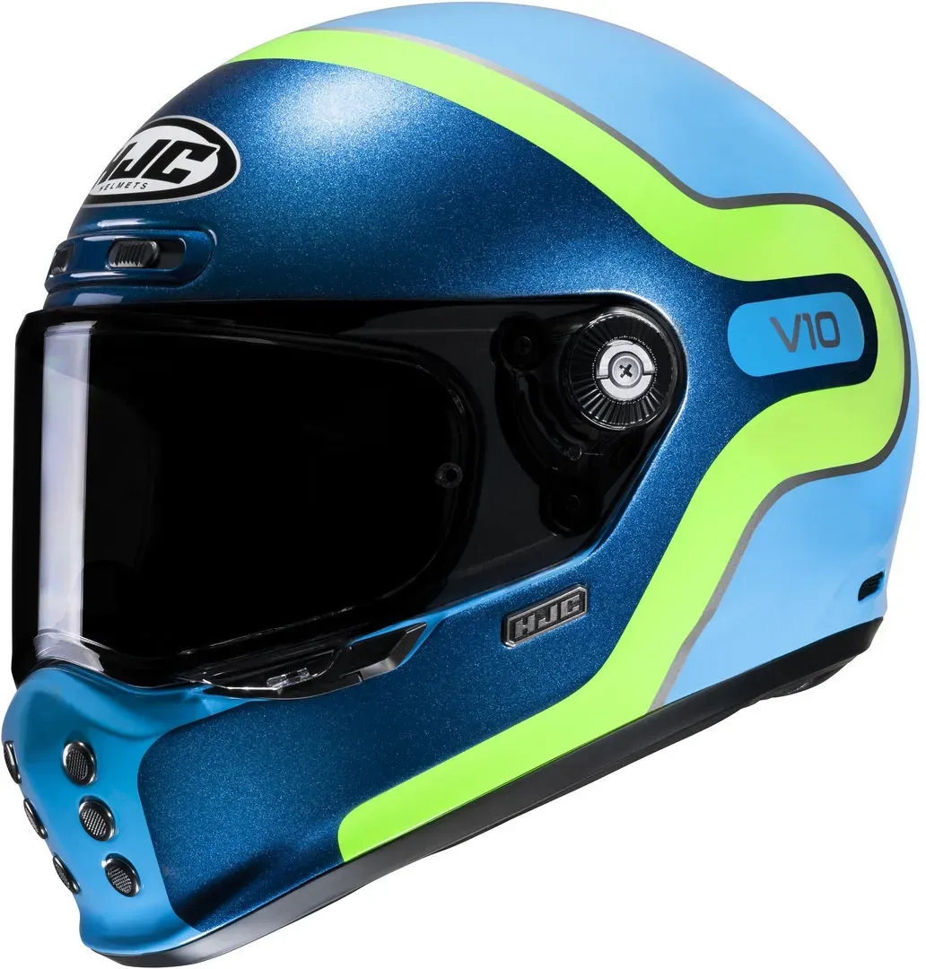 HJC V10 Grape Helm, groen-blauw, M Voorman