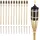 Relaxdays Gartenfackel 12er Set 90 cm Bambus schwarz/Braun
