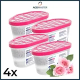 4x AquaFloow Luftentfeuchter 400ml Rosenduft Nachfüllpack Anti Feuchtigkeit