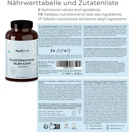 Nutri + Kilopurzler Glucomannan Kapseln 180 St.
