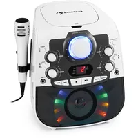 Auna StarMaker 2.0 Karaoke-Anlage Bluetooth-Funktion, CD-Player, Mikrofon, weiß