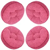 uyeoco 1/2/4 er Set Stuhlkissen 40cm/45cmx9cm Dicke Auflagen rund Sitzkissen StühleSitzauflage für Indoor und Outdoor Polsterung Steppkissen/Bodenkissen(A12,4pcs,45x45cm)