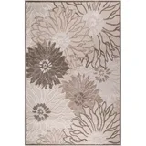 Novel Outdoorteppich Floral, Beige, Braun, Creme, Textil, Blätter, rechteckig, 160x230 cm, Oeko-Tex® Standard 100, pflegeleicht, Teppiche & Böden, Teppiche, Outdoorteppiche
