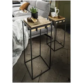 Faktorei Deko-Säule Liz 2-er Set, natur/schwarz