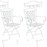 CLP Gartenstuhl Adara 56 x 56 x 93 cm weiß 2 St.