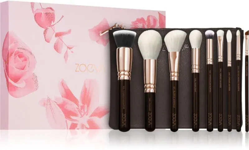 ZOEVA The Complete Brush Set Rose Golden Edition Pinselset mit Täschchen
