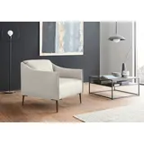 W.Schillig Cocktailsessel sally Leder 84 x 78 x 84 cm Weiß mit Kissen