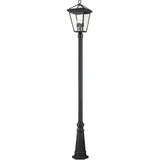 quintiesse Außenstandleuchte Glas, Metall E14 IP44 spritzwassergeschützt dimmbar schwarz