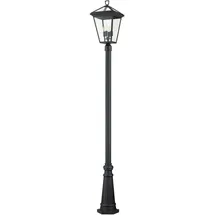 quintiesse Außenstandleuchte Glas, Metall E14 IP44 spritzwassergeschützt dimmbar schwarz