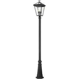 quintiesse Außenstandleuchte Glas, Metall E14 IP44 spritzwassergeschützt dimmbar schwarz